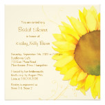 Yellow Sunflower & Swirls Floral Bridal Shower Card