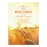 yellow wheat field rustic vintage bridal shower card