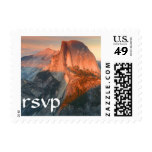 Yosemite Half Dome Wedding RSVP Stamp