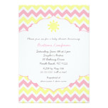 You are my sunshine baby shower invite pink