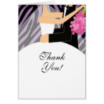 Zebra Bridal Shower Thank You Note Card